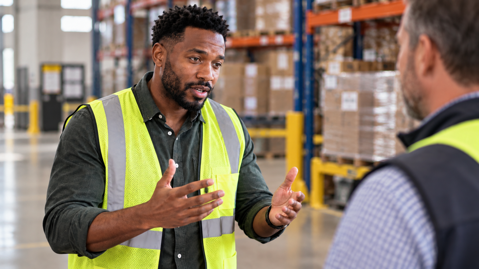 A frontline supervisor handles a direct workplace conversation.